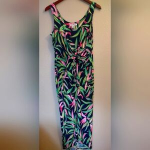 Tommy Bahama Twist Front Floral Tropical Maxi Dress Size Medium
